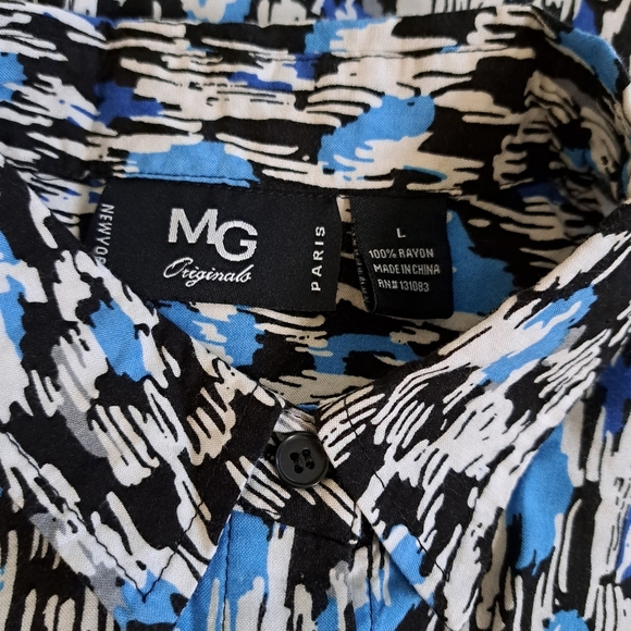 🪻BOGO🪻 MG Originals New York Paris Shirt Dress‎ Size L - Picture 7 of 9